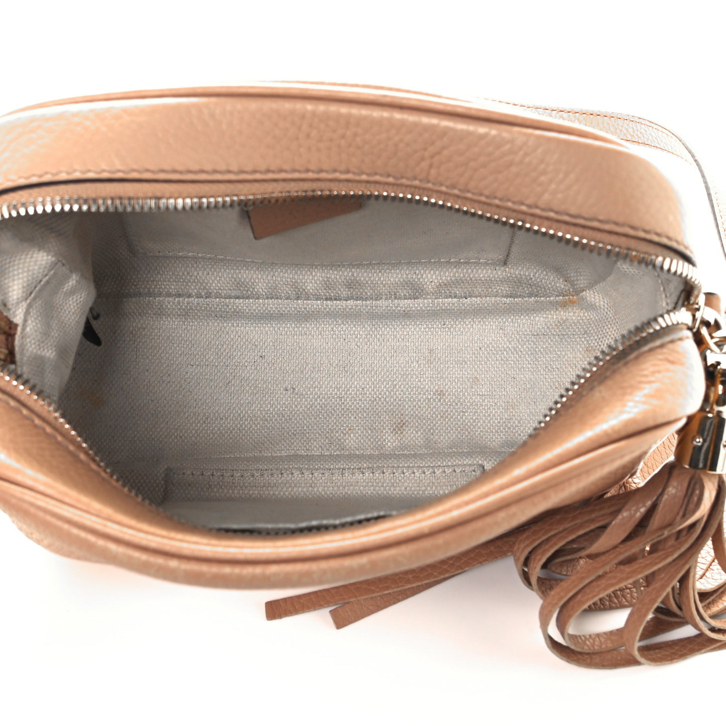 Pebbled Calfskin Small Soho Disco Bag Camelia