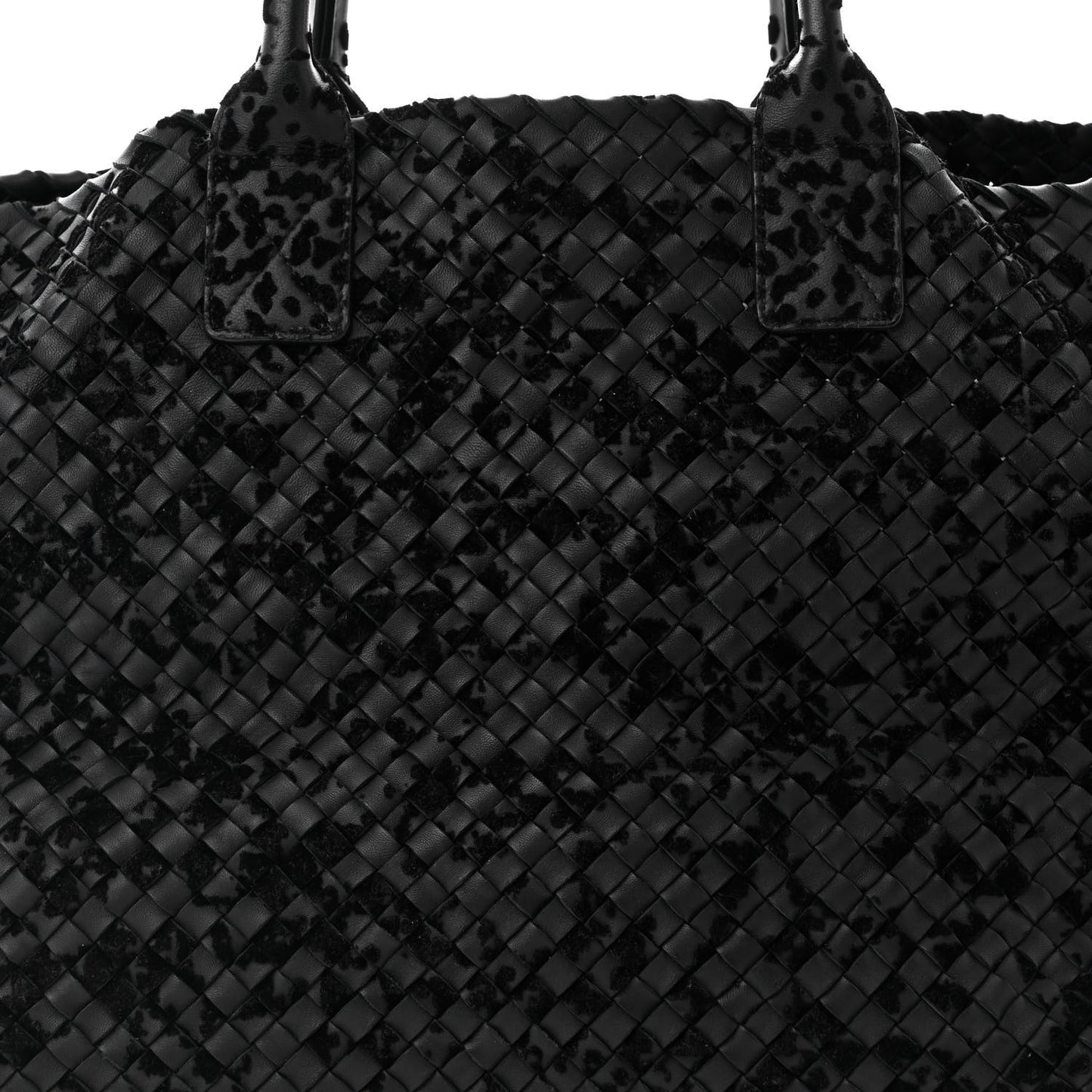 Nappa Velours Intrecciato Large Cabat Black