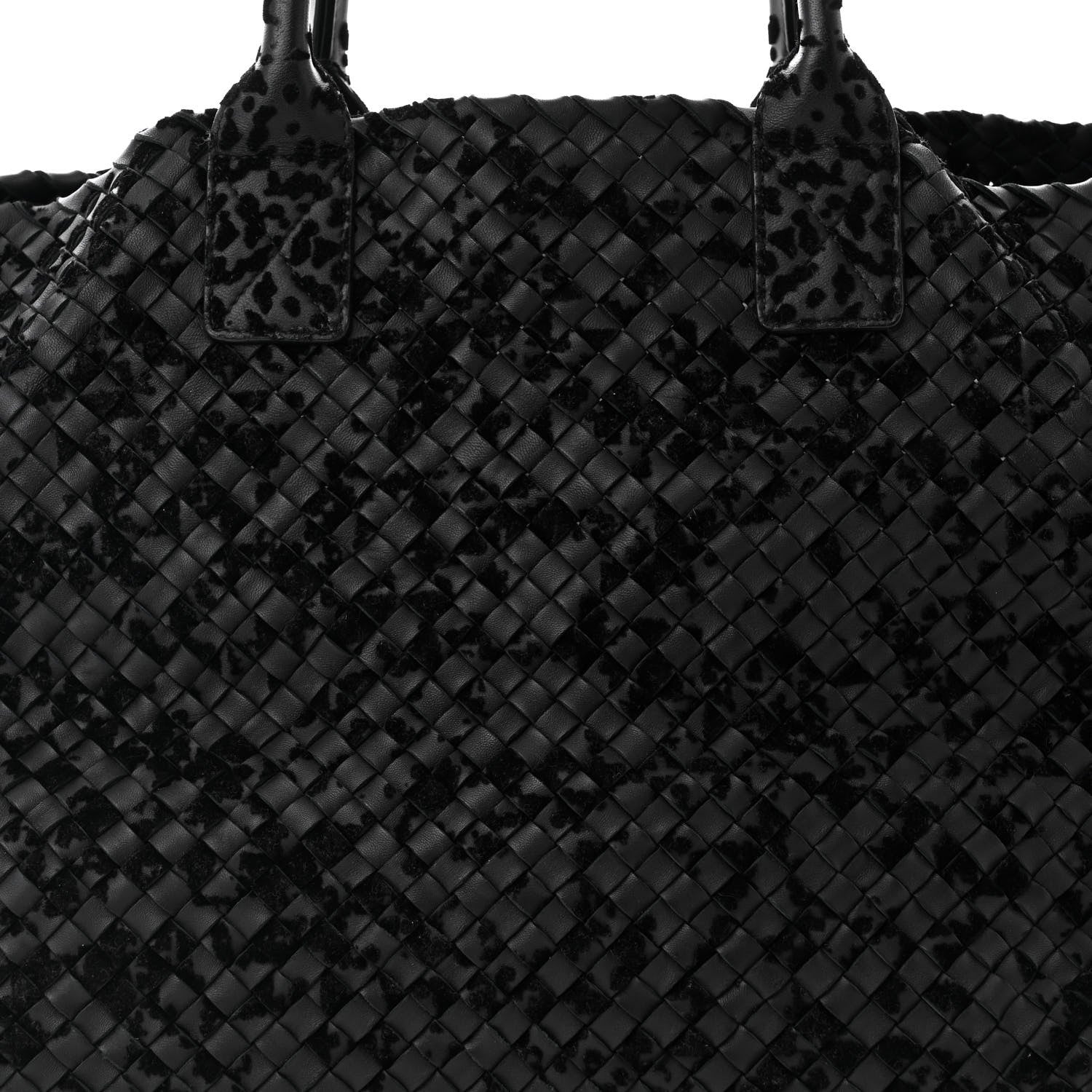 Bottega Veneta Nappa Velours Intrecciato Large Cabat Black 8 of 10
