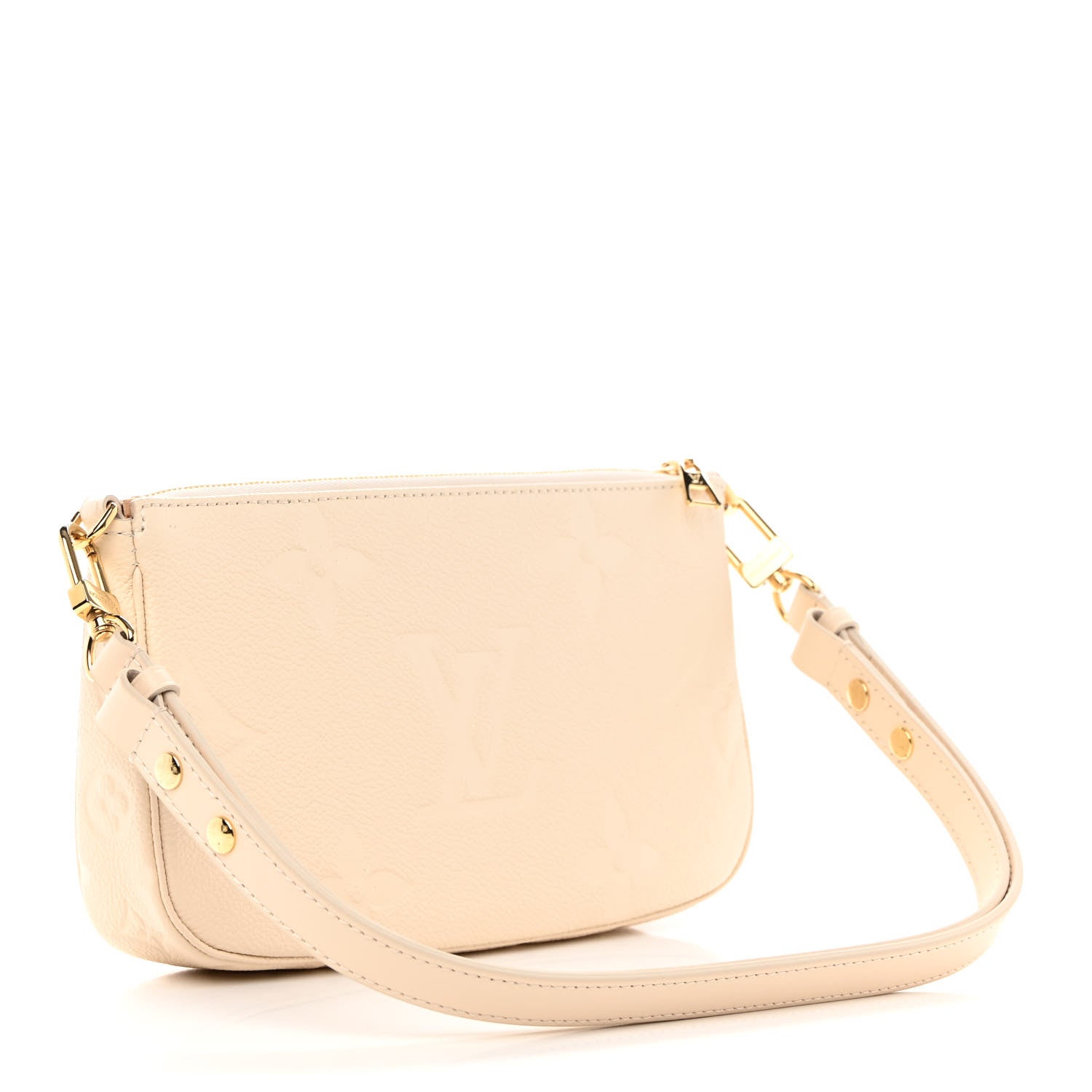 Louis Vuitton Empreinte Monogram Giant Multi Pochette Accessories Large Pochette Cream 3 of 10