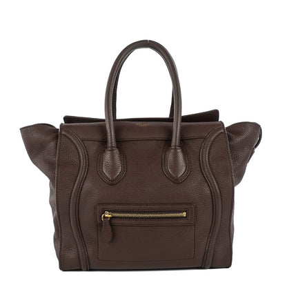 Celine Pebbled Calfskin Mini Luggage Chocolate 1 of 10