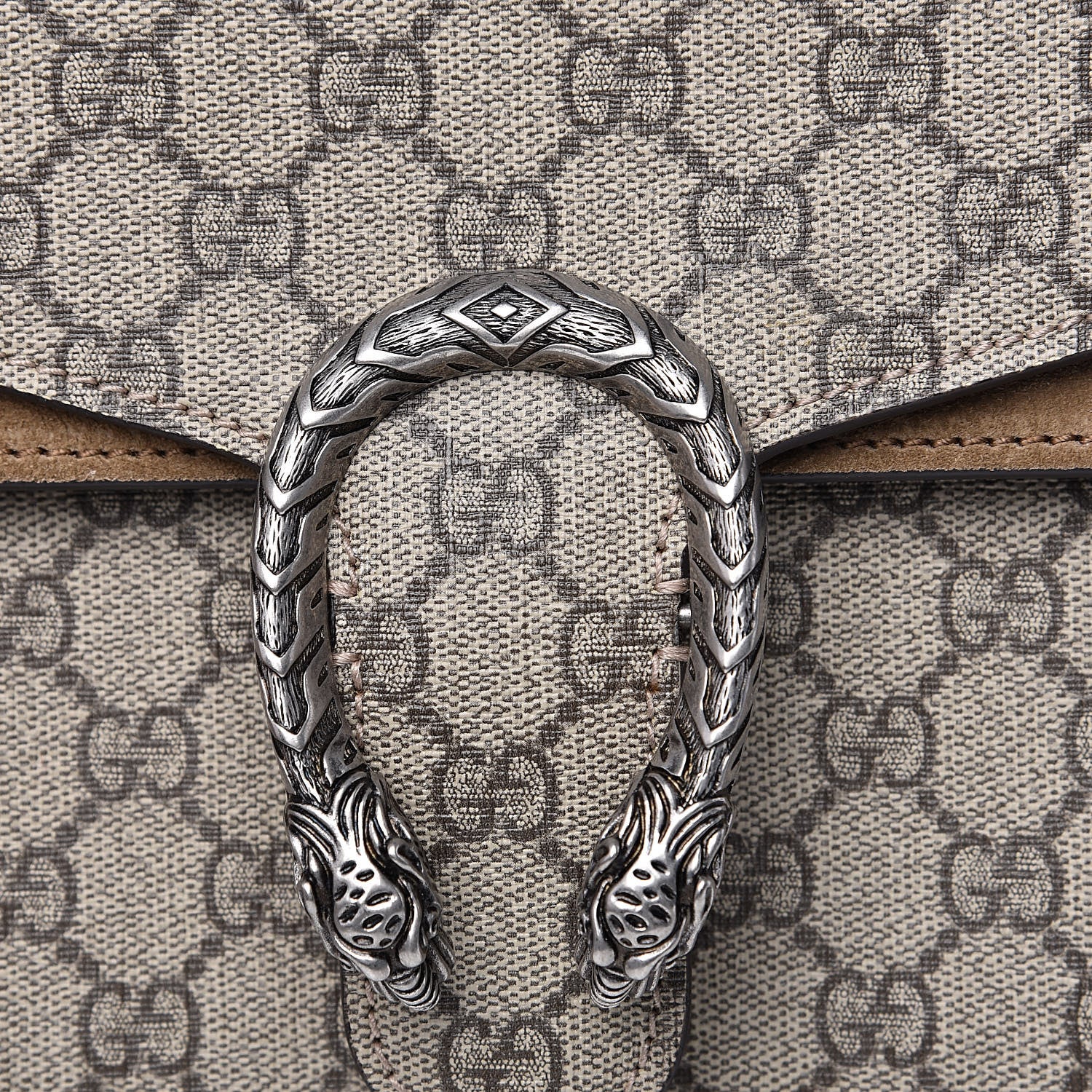 Gucci GG Supreme Monogram Small Dionysus Shoulder Bag Taupe 6 of 14