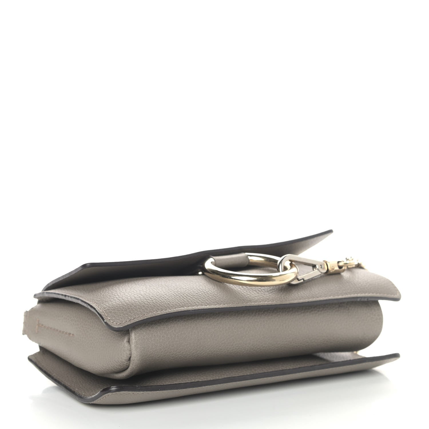 Chloe Grained Calfskin Lambskin Small Faye Shoulder Bag Motty Grey 4 of 11