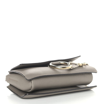 Chloe Grained Calfskin Lambskin Small Faye Shoulder Bag Motty Grey 4 of 11