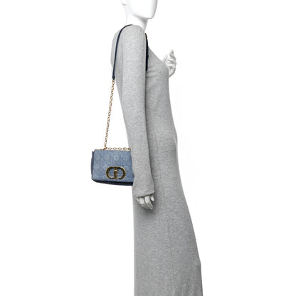 Christian Dior Denim Cannage Small Caro Bag Blue 2 of 9