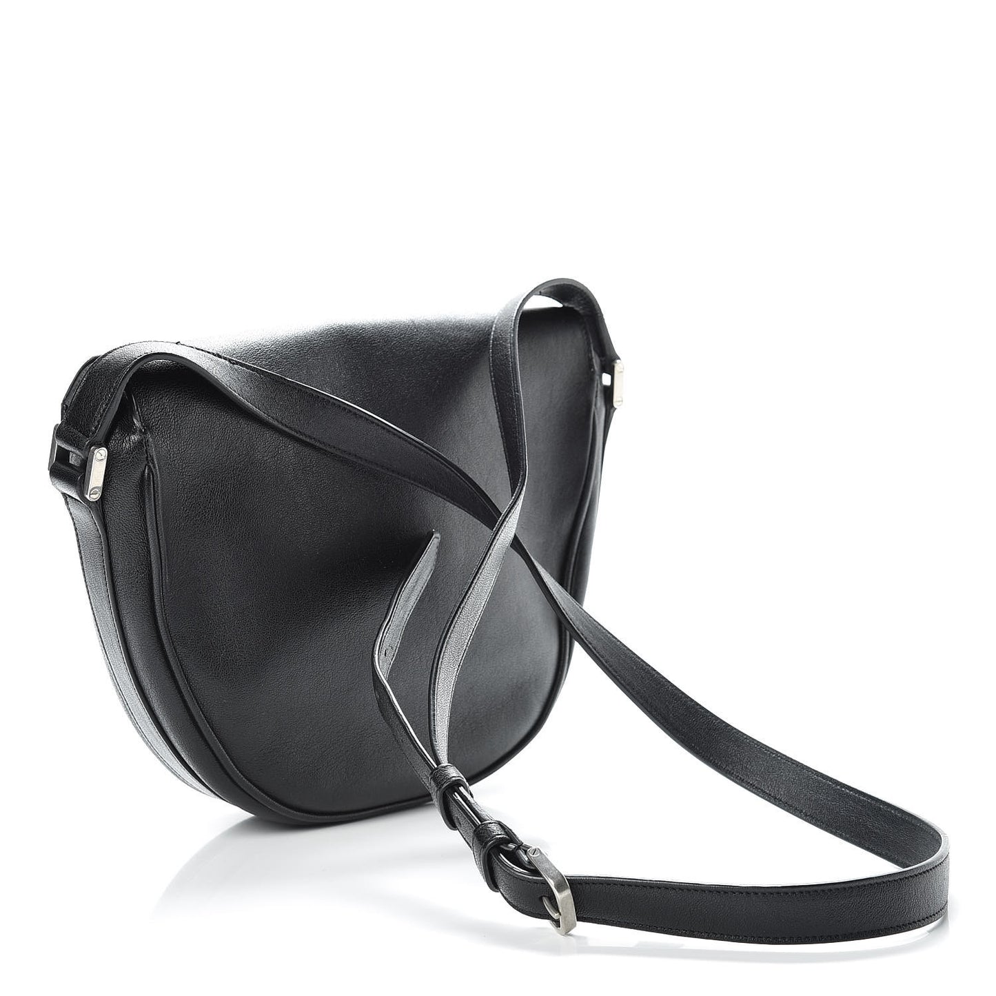 Calfskin Y Studs Crossbody Bag Black