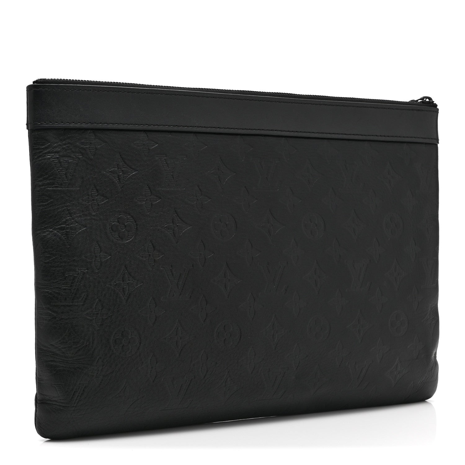 Louis Vuitton Calfskin Monogram Shadow Discovery Pochette Black 3 of 10