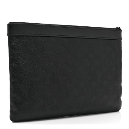 Louis Vuitton Calfskin Monogram Shadow Discovery Pochette Black 3 of 10