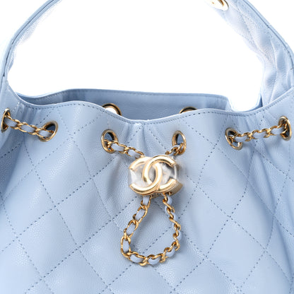Chanel Caviar Quilted Small Chanel 25 Handbag Light Blue 8 of 10