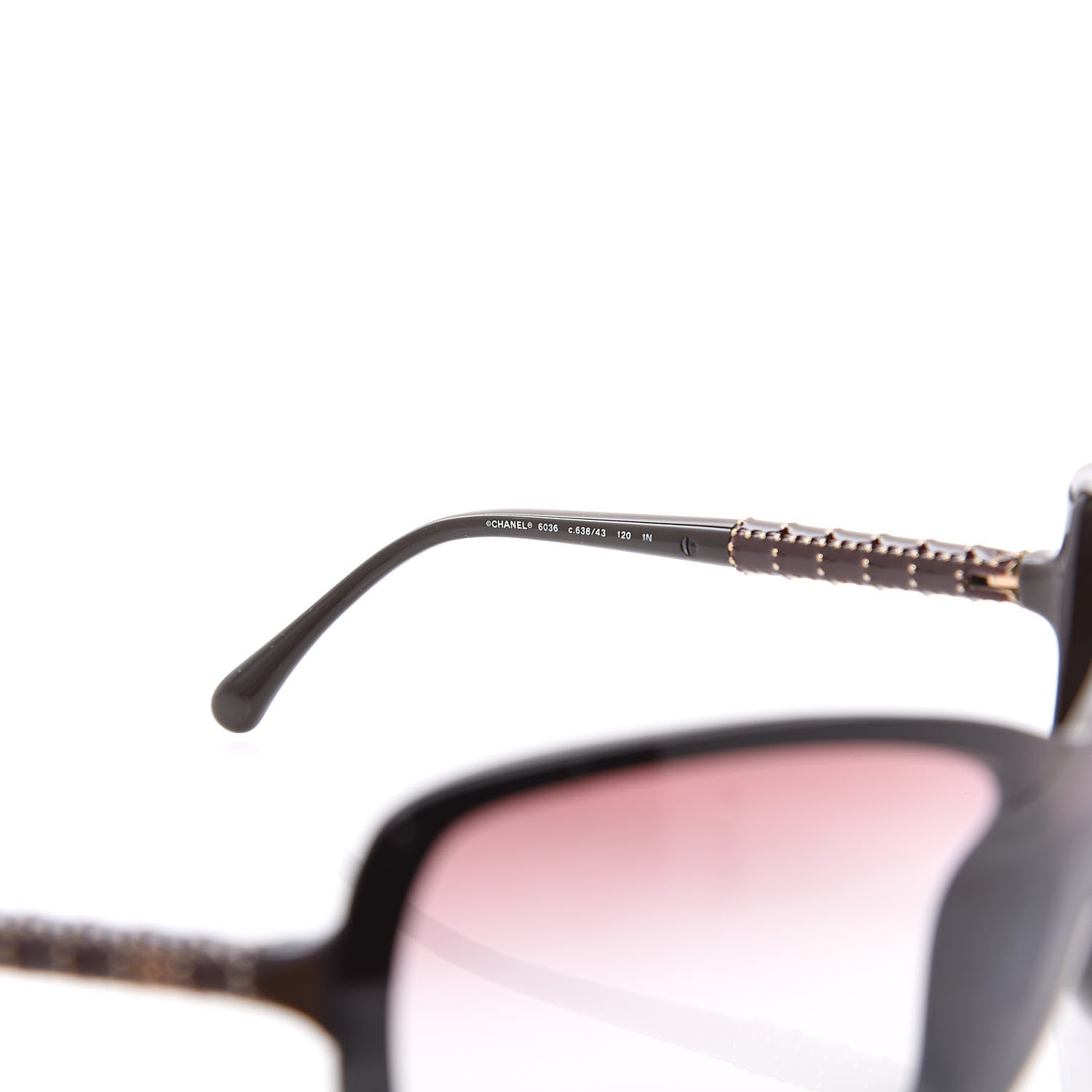 Chanel Studded Square Sunglasses 6036 Brown 6 of 8