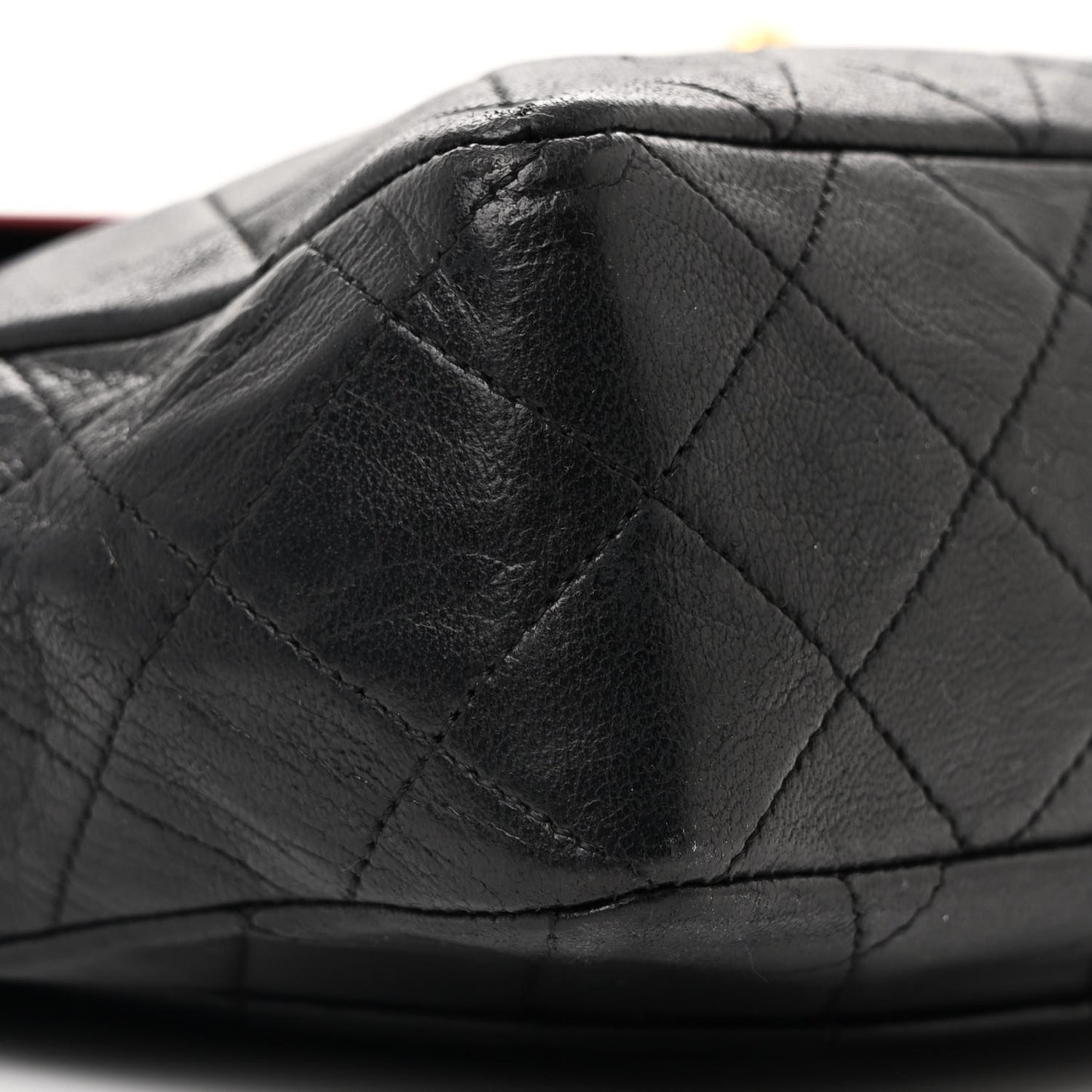 Lambskin Quilted Bi-Color Small Single Flap Black