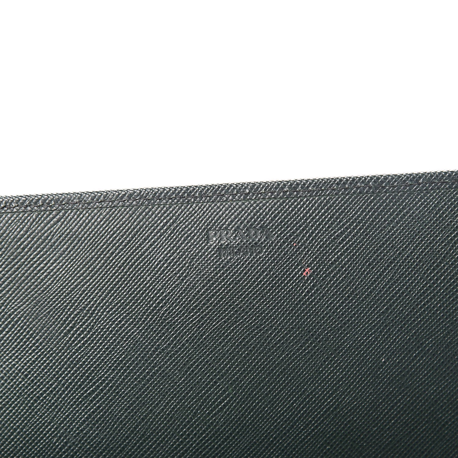 Prada Saffiano Metal Oro Chain Wallet Smeraldo 6 of 13