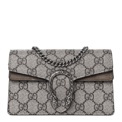 Gucci GG Supreme Monogram Super Mini Dionysus Shoulder Bag Taupe 1 of 8