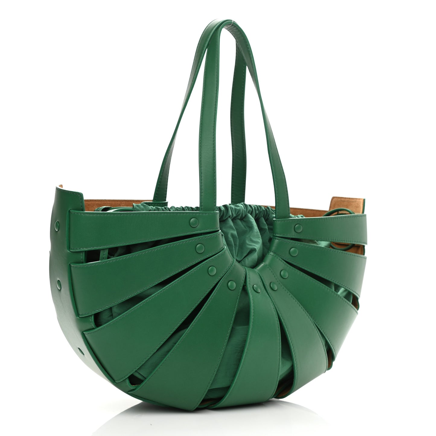 French Calfskin Shell Bag Racing Green