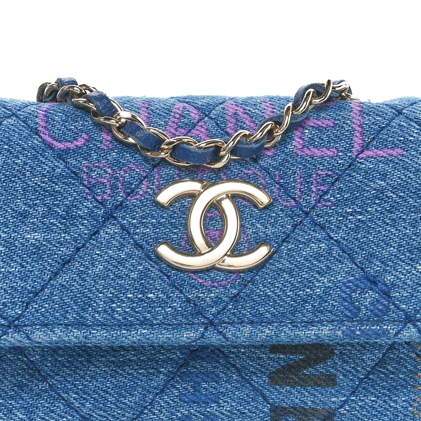 Denim Quilted Denim Mood Belt Bag Blue Multicolor