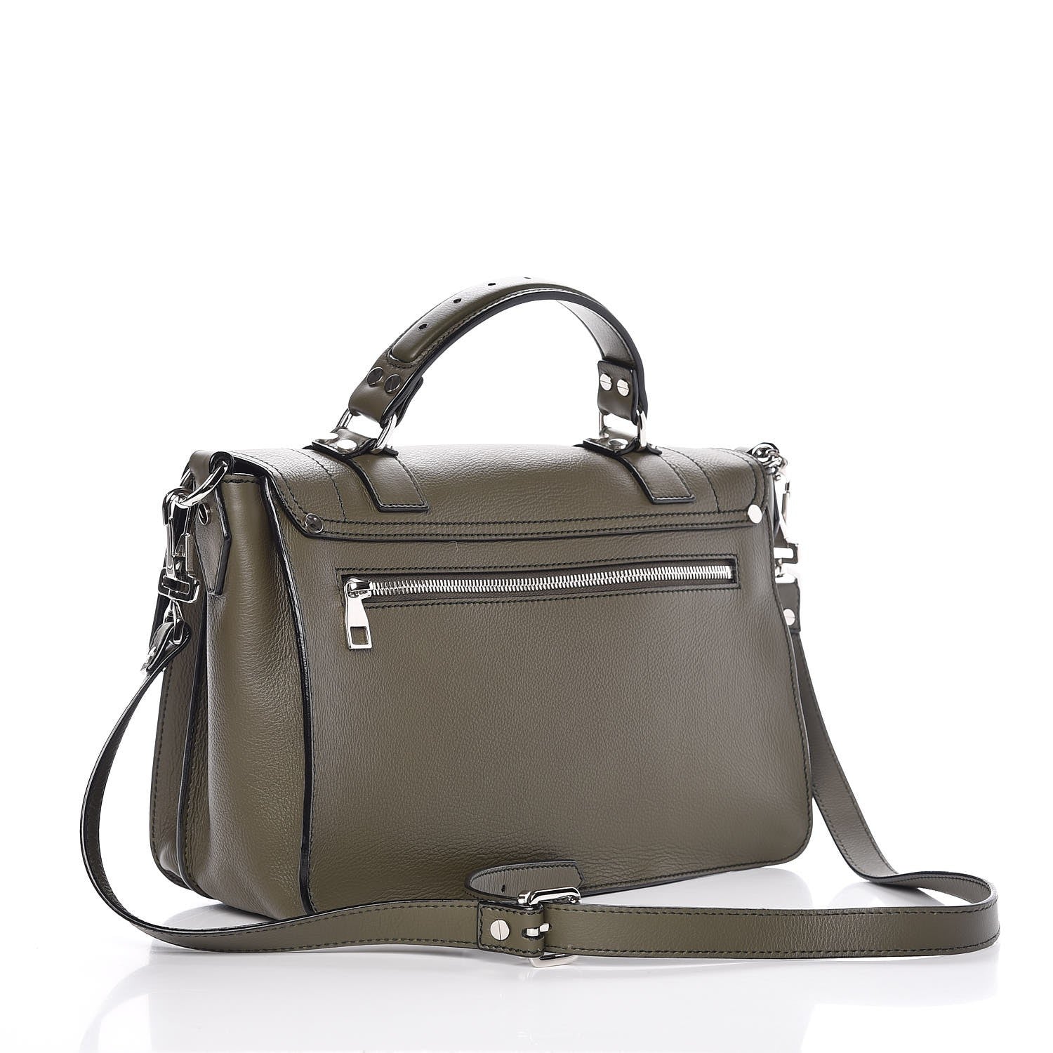 Proenza Schouler Grained Calfskin Medium PS1 Plus Satchel Cypress 3 of 8