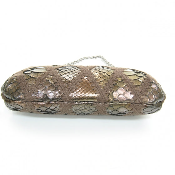 Python Crochet Stitched Pochette Bronze