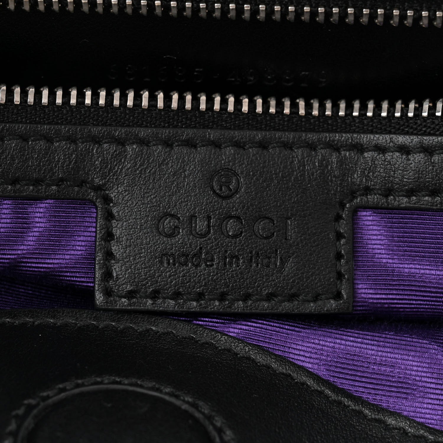 Gucci Nylon Calfskin Enamel GG Matelasse Medium Ophidia Shopping Bag Black 6 of 11