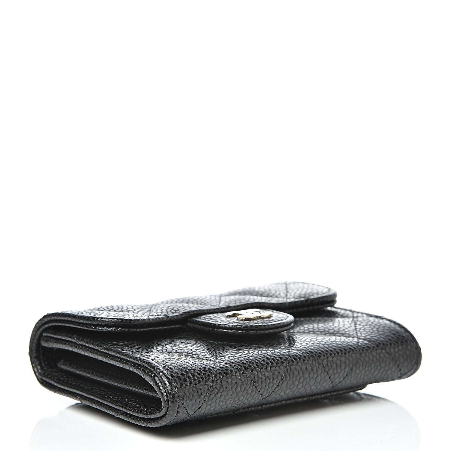 Chanel Caviar Quilted Flap Card Holder Wallet Black 3 of 8