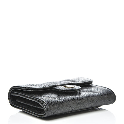 Chanel Caviar Quilted Flap Card Holder Wallet Black 3 of 8