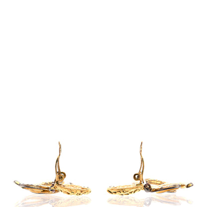 Chanel Metal CC Logo Drop Clip On Earrings Gold 4 of 5
