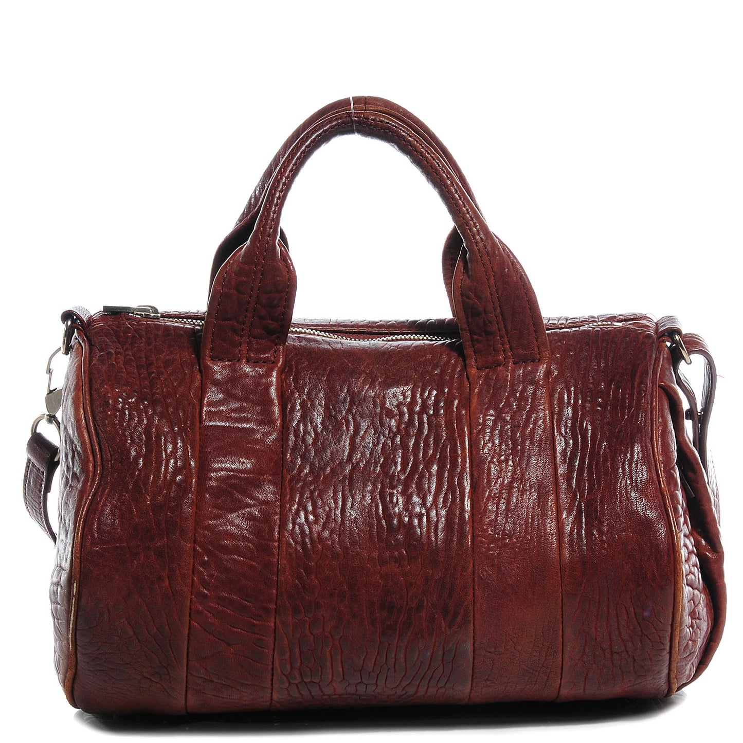 Pebbled Lambskin Rocco Brown w Antique Brass Hardware