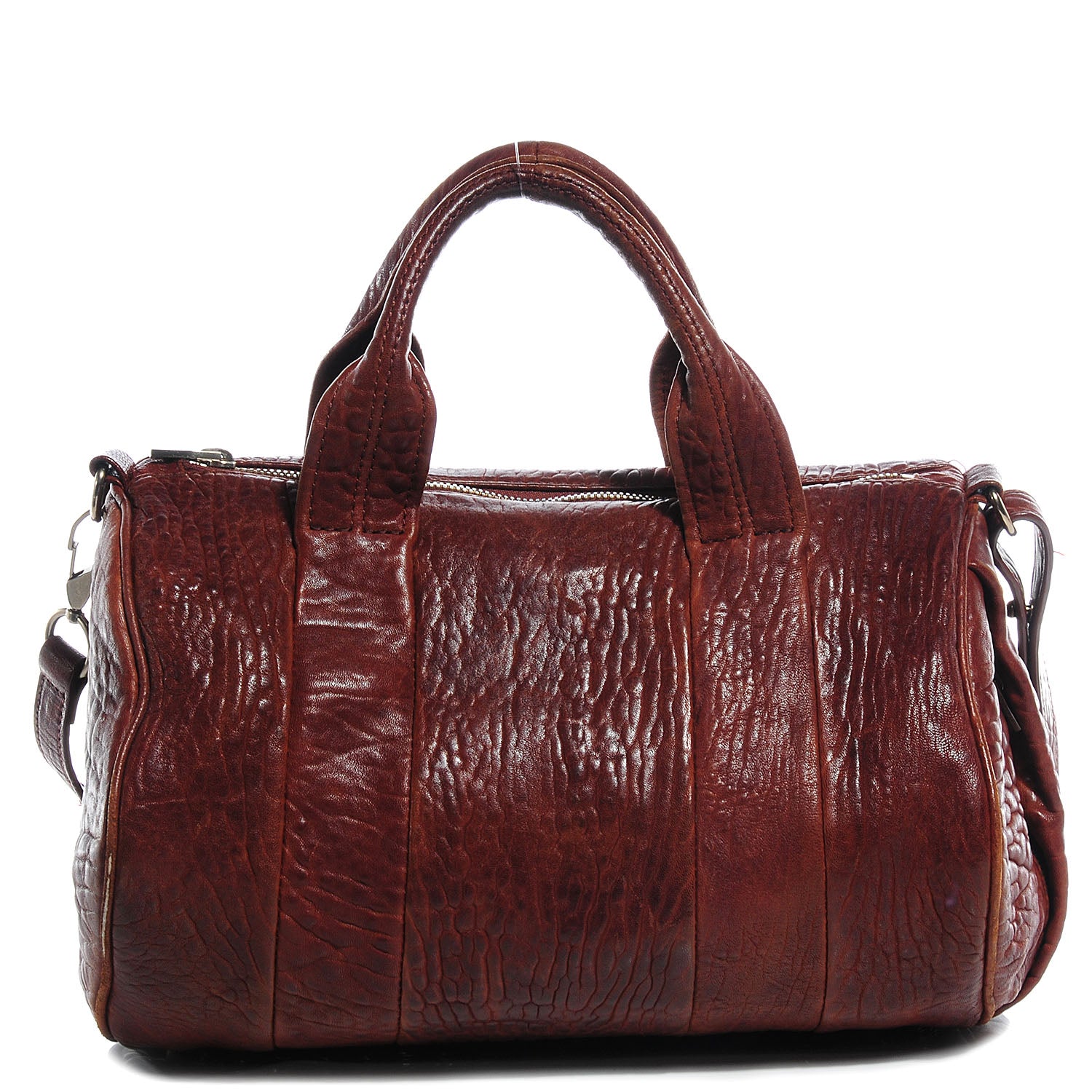 Alexander Wang Pebbled Lambskin Rocco Brown w Antique Brass Hardware 1 of 26