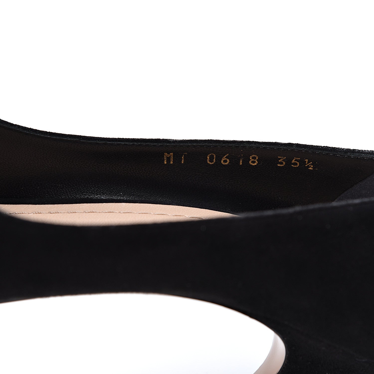 Christian Dior Suede Pumps 35.5 Black 9 of 11
