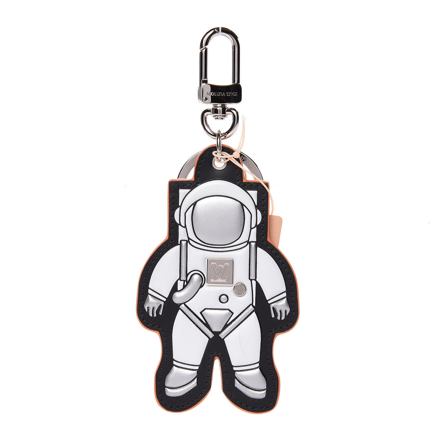 Monogram Satellite Spaceman Figurine Bag Charm Key Holder Silver