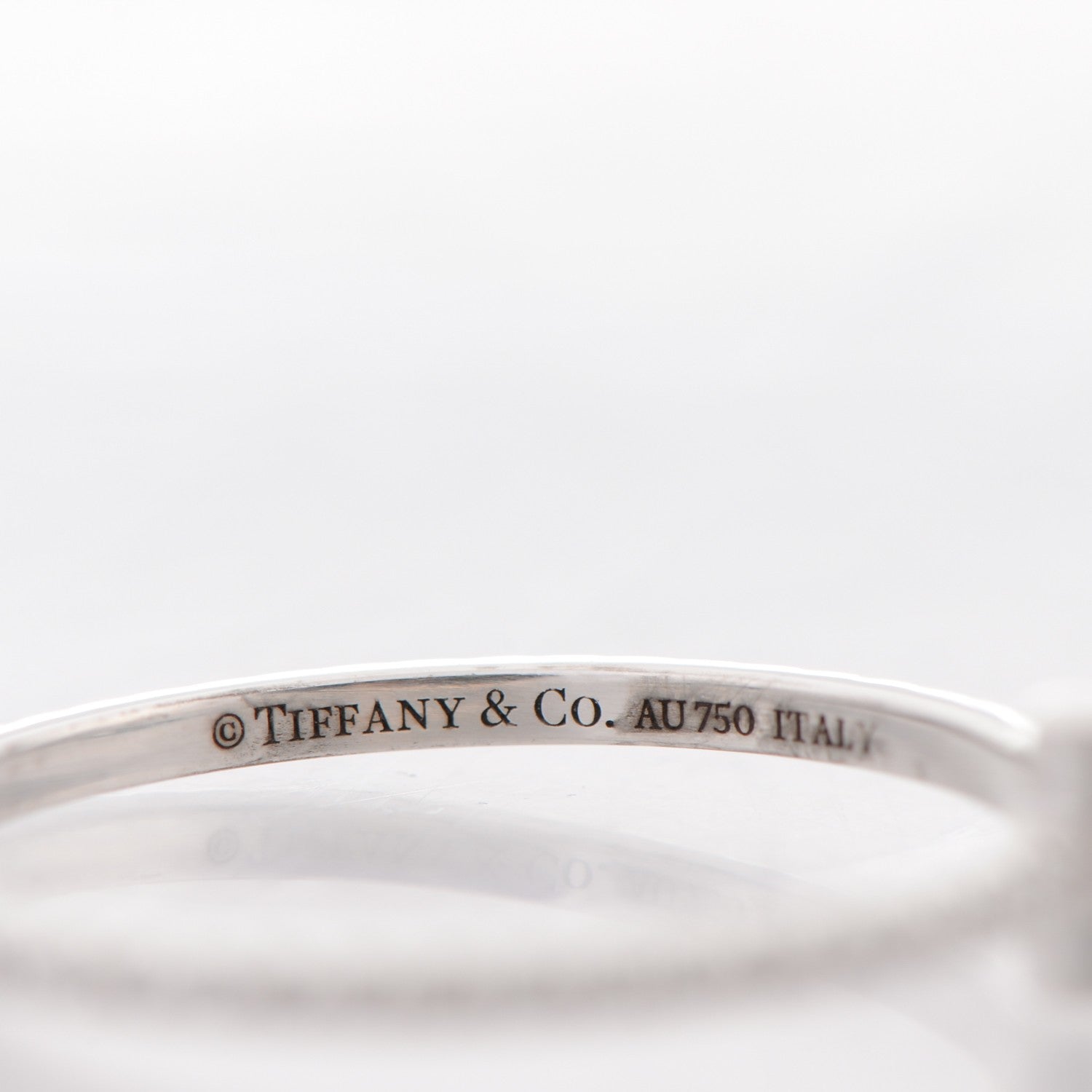 Tiffany 18K White Gold Diamond T Wire Pave Ring 55 7.25 4 of 4