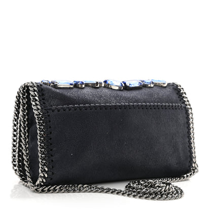 Stella McCartney Shaggy Deer Falabella Crystal Embellished Crossbody Bag Blue 3 of 9