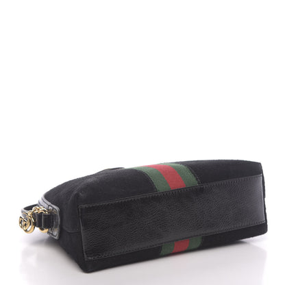 Gucci Suede Patent Web GG Small Ophidia Dome Shoulder Bag Black 4 of 10