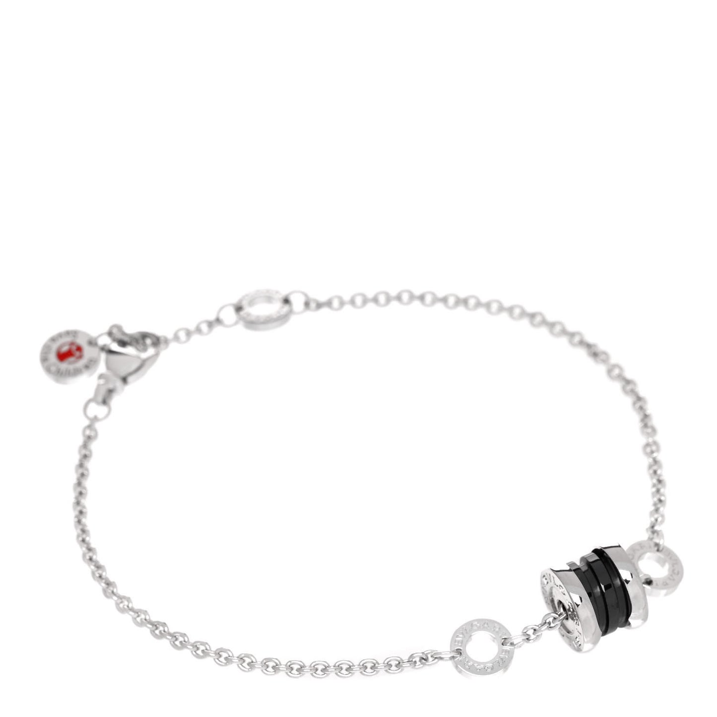 Sterling Silver Black Ceramic Save the Children Bracelet