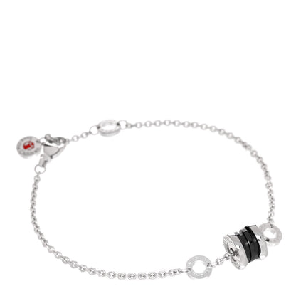 Bulgari Sterling Silver Black Ceramic Save the Children Bracelet 1 of 6