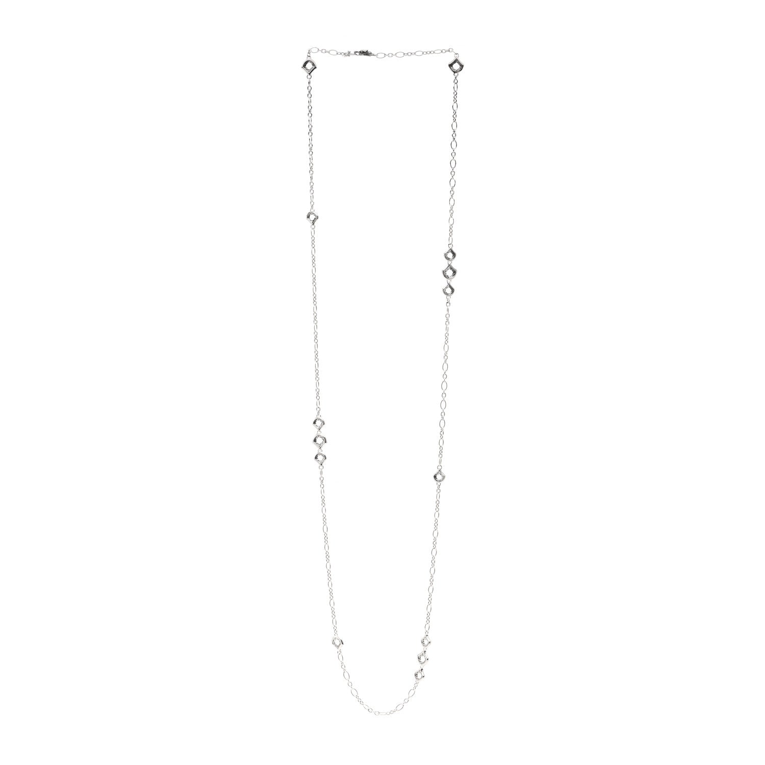 John Hardy Sterling Silver Legends Naga Dragon Scale Station Necklace 3 of 4