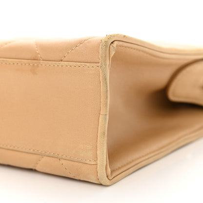 Chanel Lambskin Quilted Diamond CC Bekko Chain Shoulder Bag Beige 11 of 15