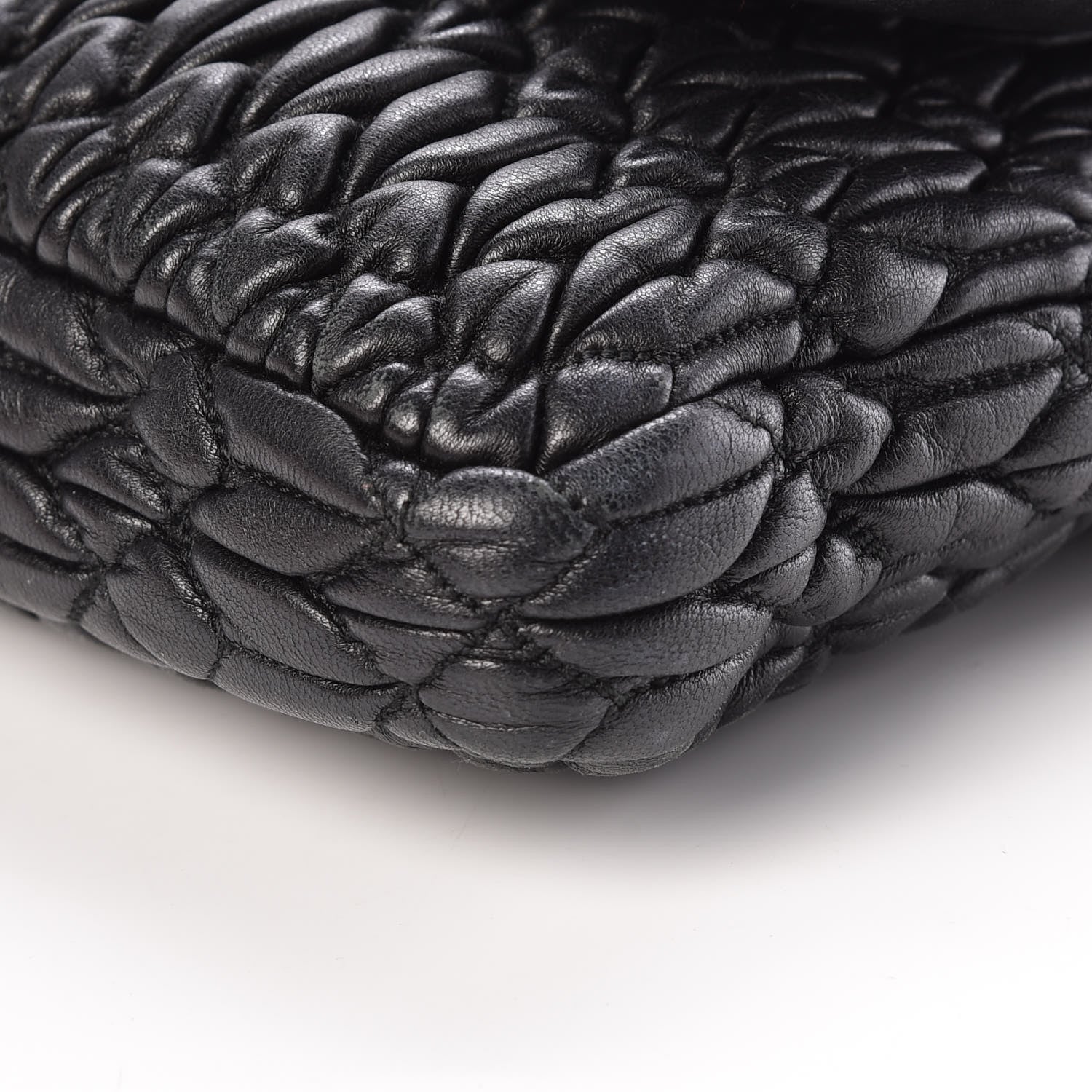 Miu Miu Nappa Matelasse Crystal Flap Clutch Black 8 of 10