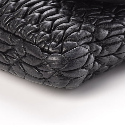 Miu Miu Nappa Matelasse Crystal Flap Clutch Black 8 of 10