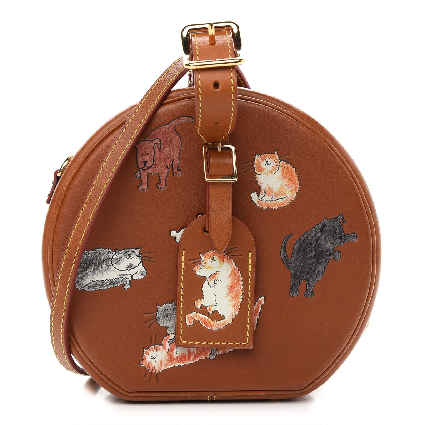 Calfskin Catogram Petite Boite Chapeau Tan