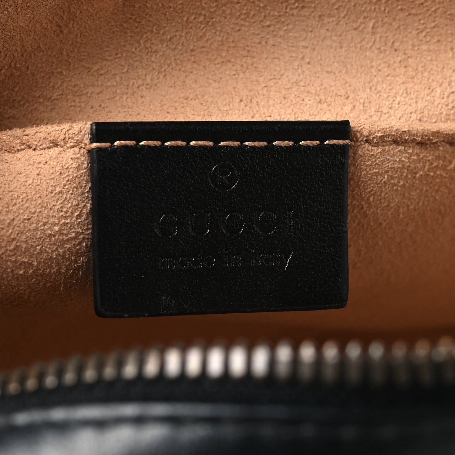 Gucci Calfskin Matelasse Small GG Marmont Chain Shoulder Bag Black 6 of 10