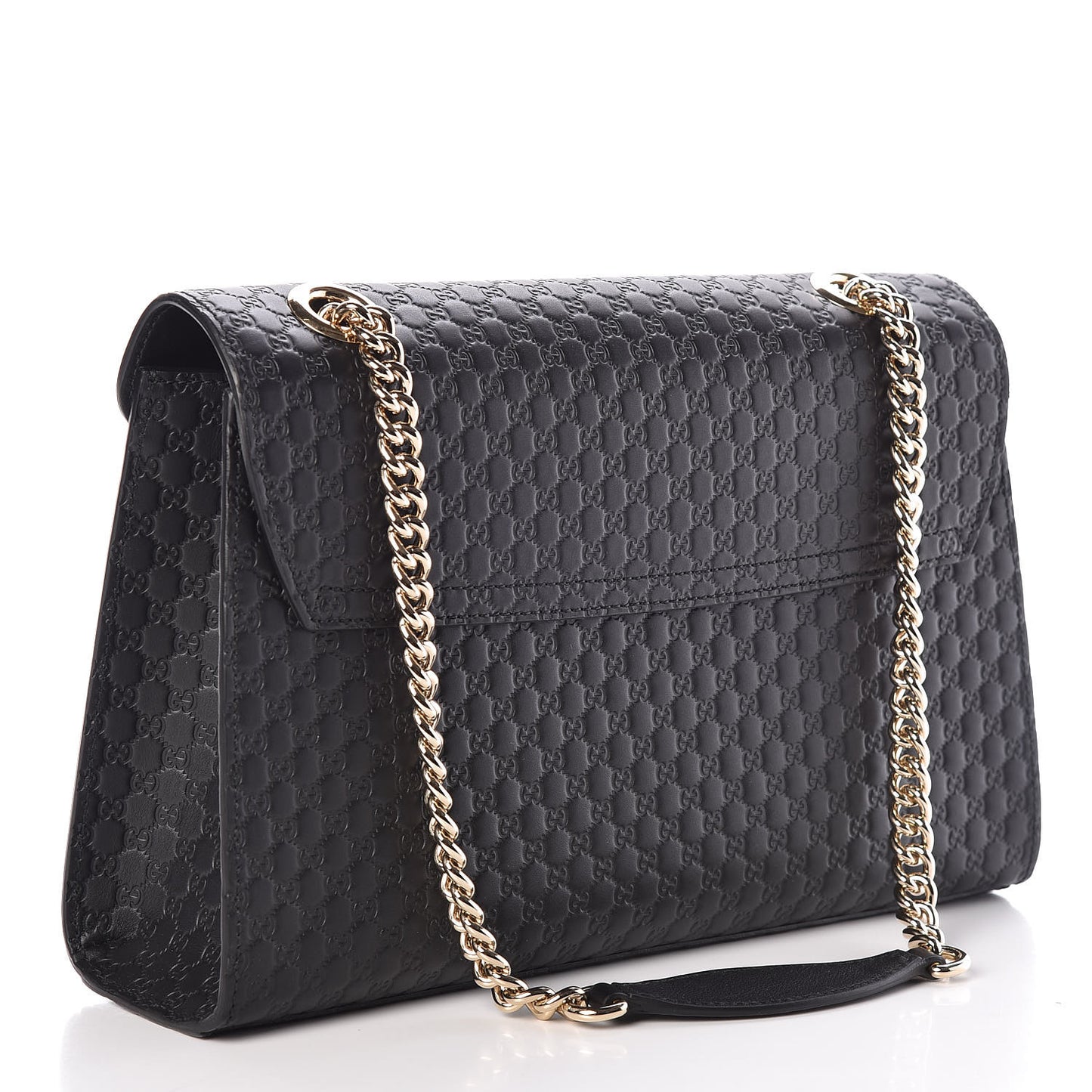 Microguccissima Medium Emily Chain Shoulder Bag Black