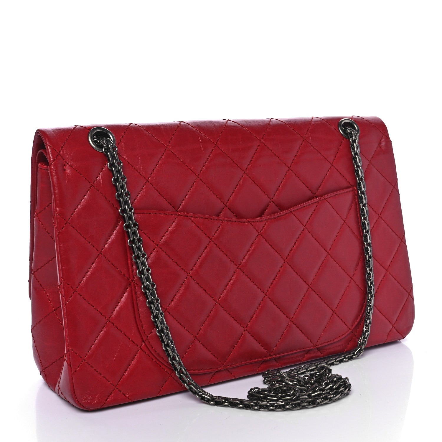Chanel Aged Calfskin Quilted 2.55 Reissue 225 Flap Red 3 of 10