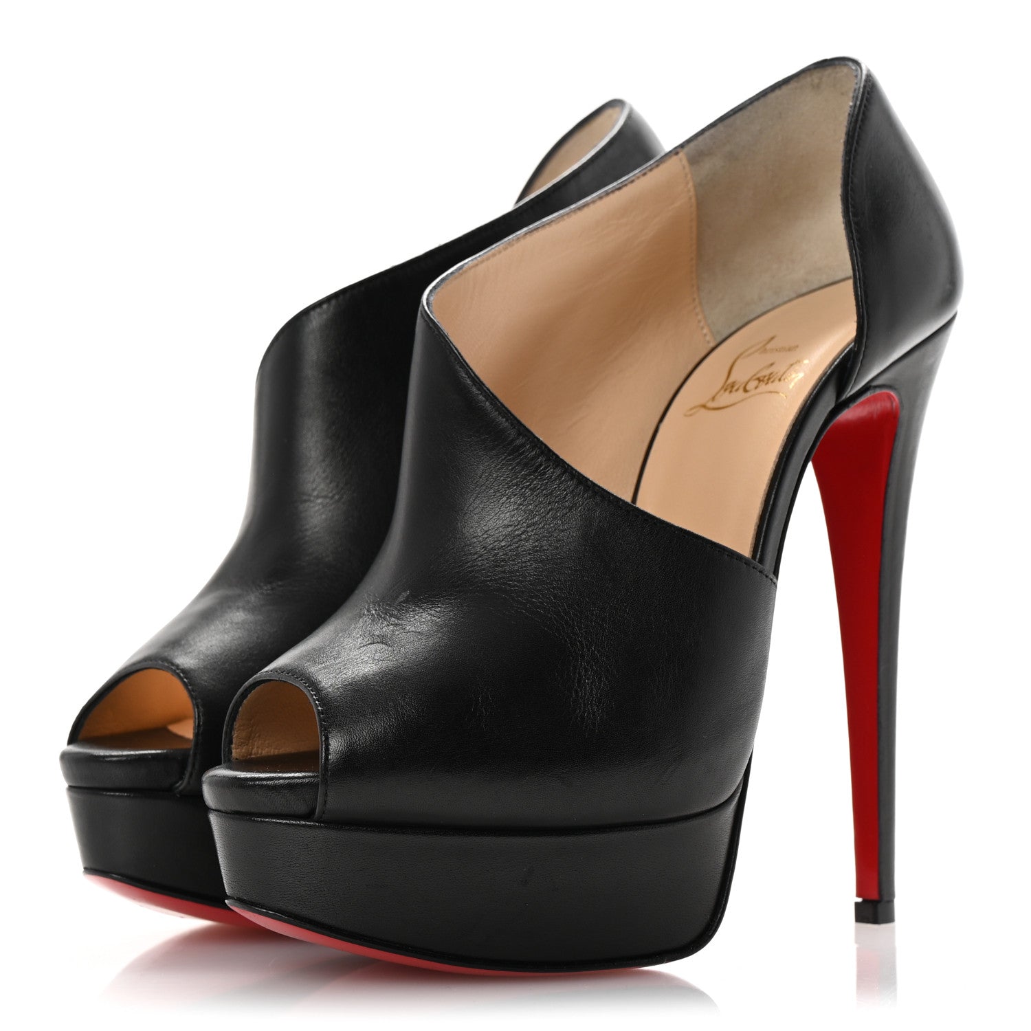 Christian Louboutin Calfskin Verita 150 Booties 36 Black 4 of 12