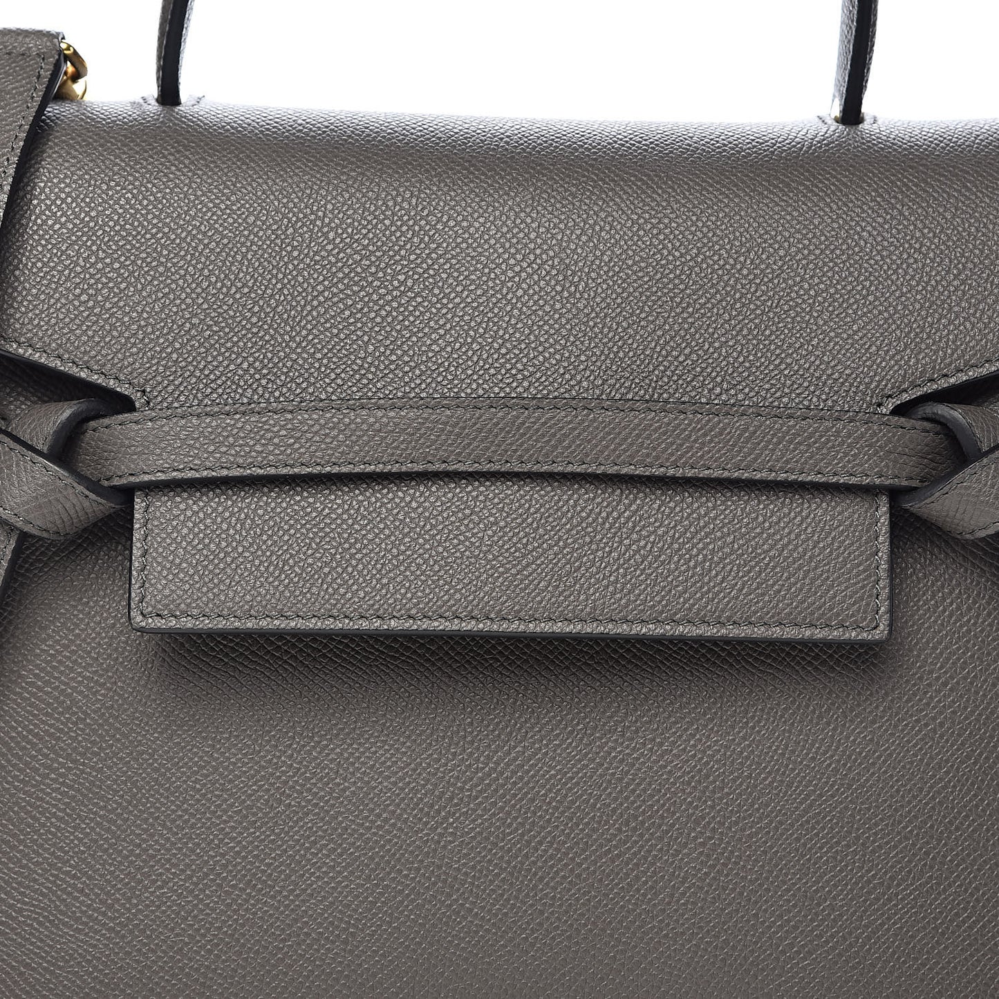 Grained Calfskin Micro Belt Bag Grey