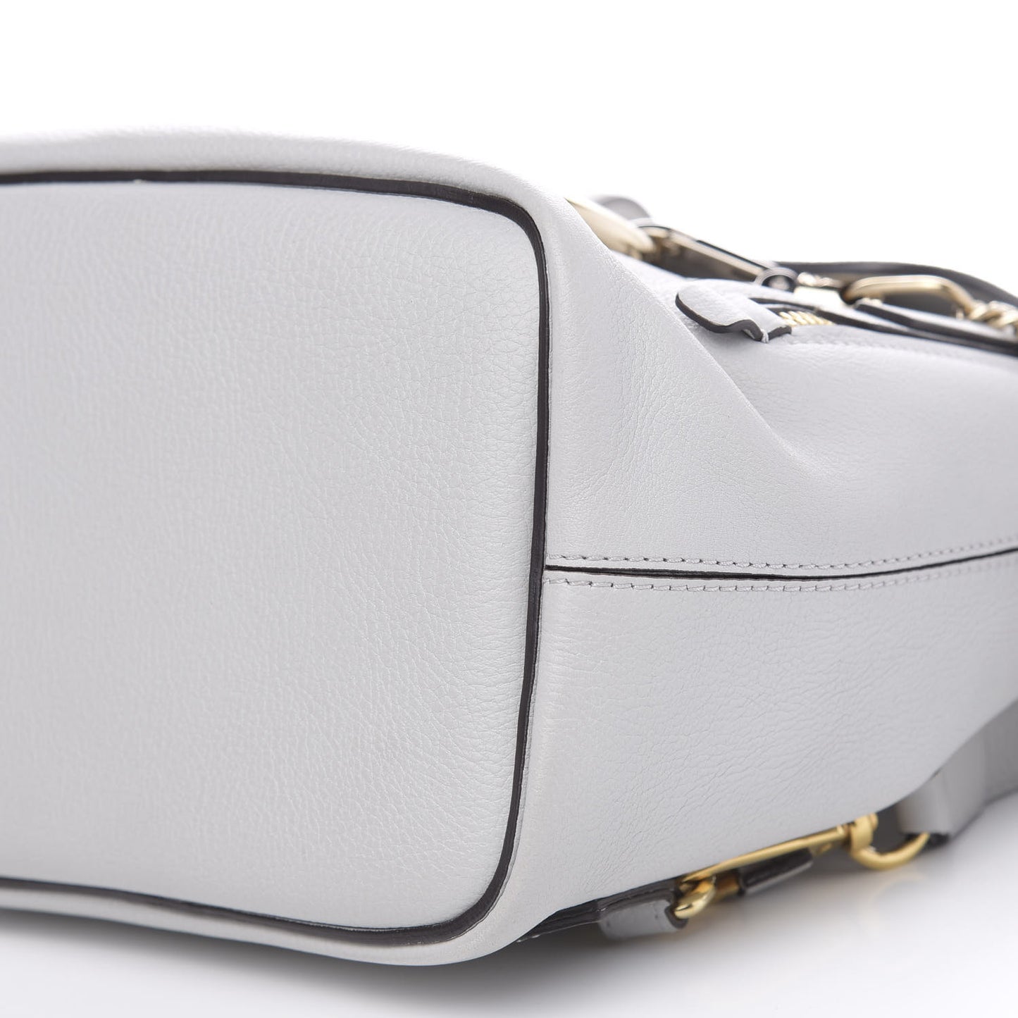 Suede Calfskin Small Faye Backpack Airy Grey