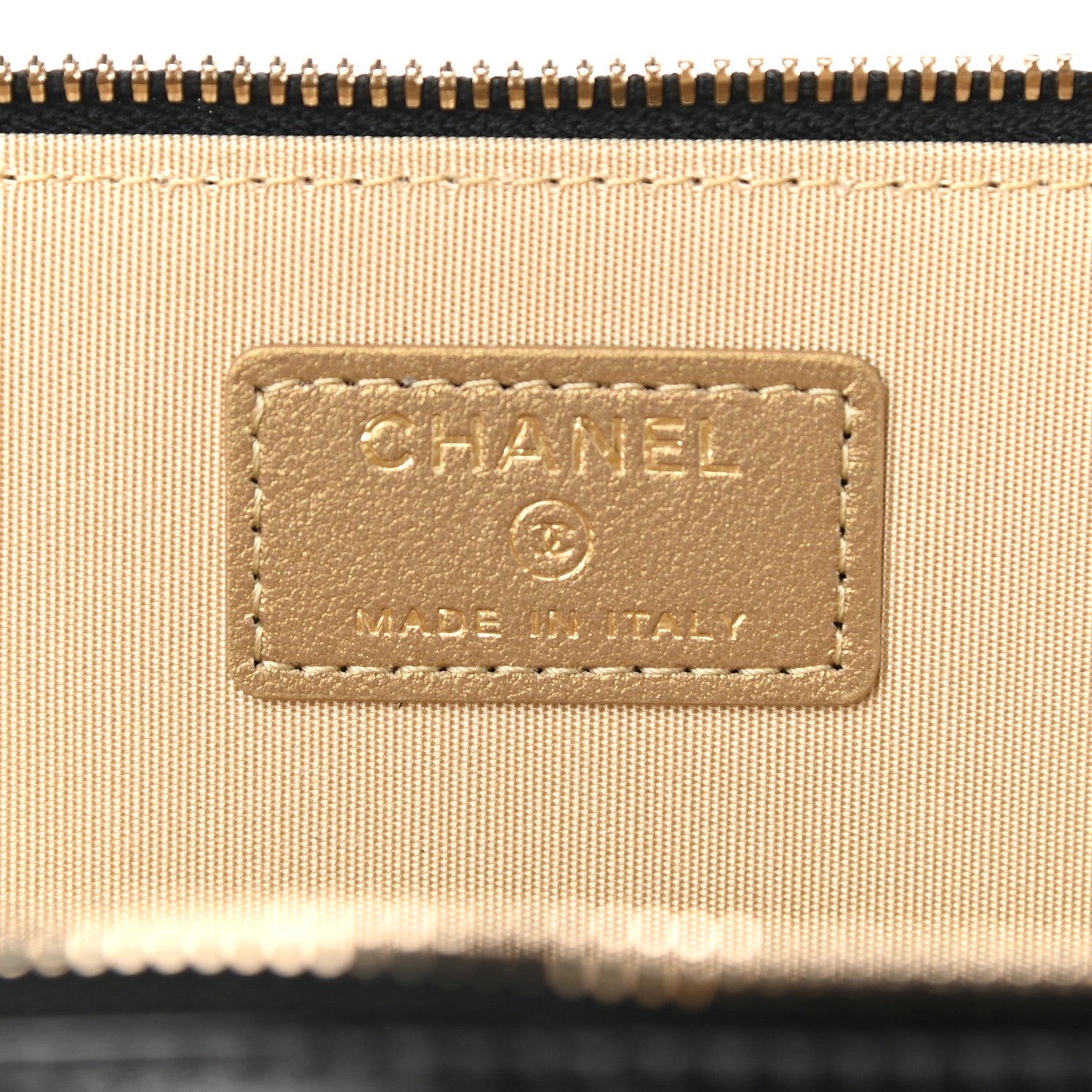 Chanel Lambskin Quilted Pearl Crush Small Vanity Case With Chain Black 6 of 9