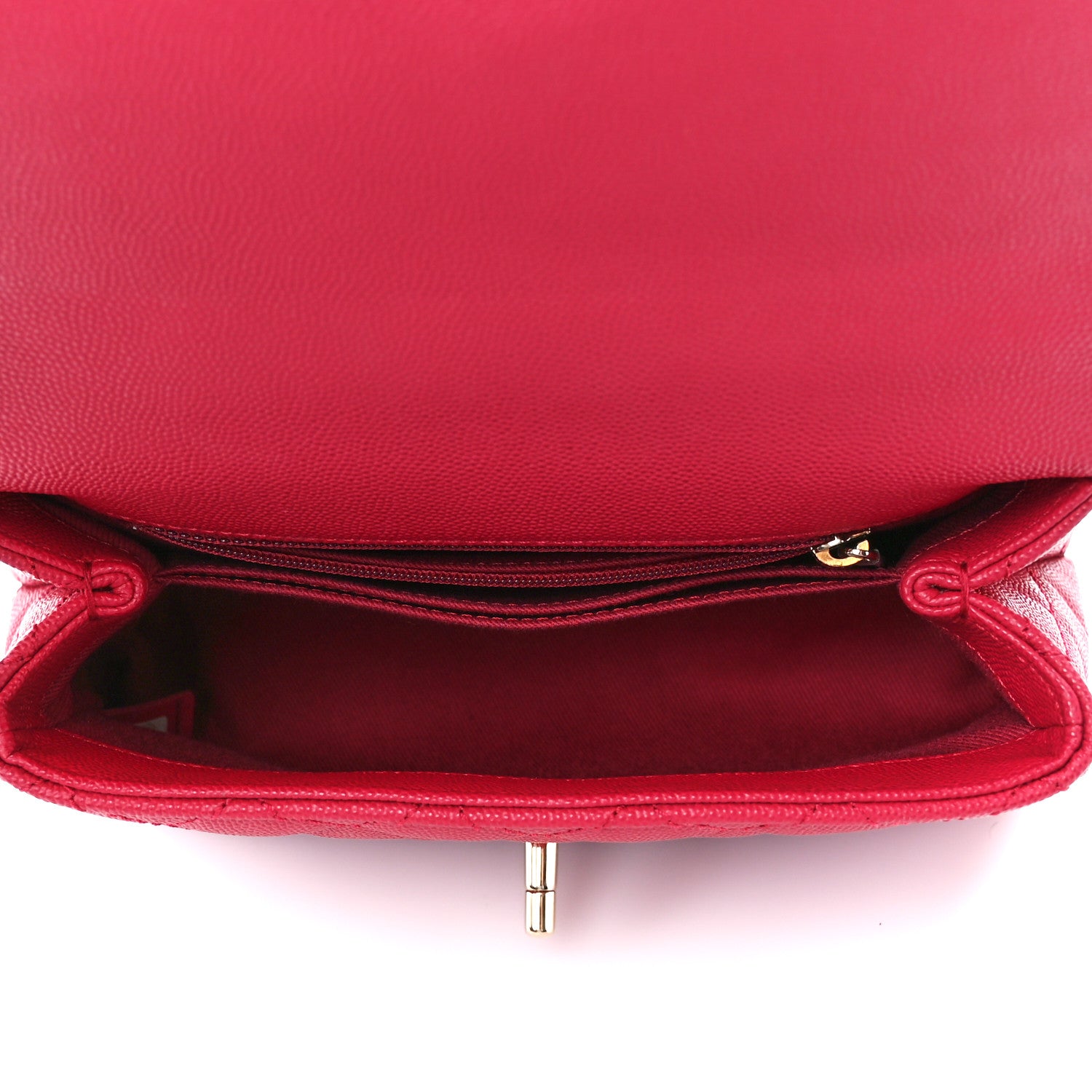Chanel Caviar Quilted Mini Coco Handle Flap Dark Pink 5 of 11