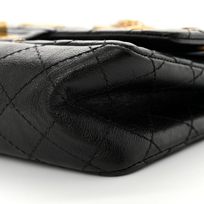 Chanel Calfskin Quilted Spoon Charms Brasserie 2.55 Reissue 225 Flap Black 10 of 14