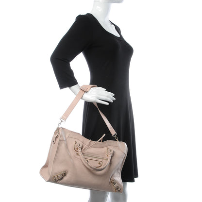 Balenciaga Chevre Gold Metallic Edge Hardware City Rose Aubepine Bois de Rose 3 of 9