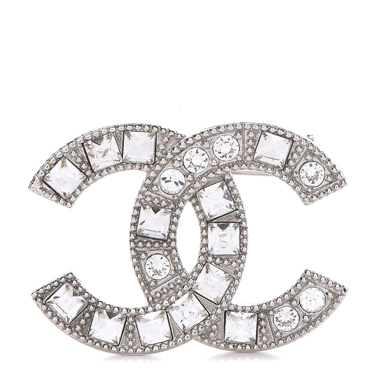 Crystal CC Brooch Silver